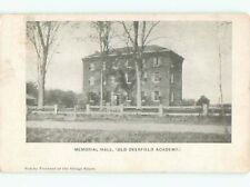Pre-1907 MEMORIAL HALL AT OLD DEERFIELD ACADEMY Deerfield Massachusetts MA Q2089 picture