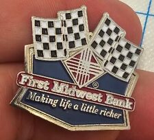 VTG lapel hat pin back button First Midwest Bank Making Life A Little Richer picture