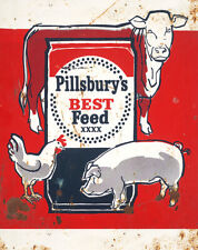 PILLSBURY'S BEST FEED ADVERTISING METAL SIGN picture