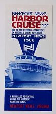 1990s Newport News Virginia Harbor Cruise Tour Shipyard VTG Travel Brochure VA picture