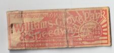 Very Early William's Grove Park Speedway  Mechanicsburg PA matchbook cover rare picture