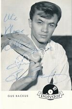 100% Original Autograph Card Autographed Gus Backus J1.39 picture