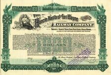 Muncie, Hartford and Fort Wayne Railway Co. - $1,000 Bond - Railroad Bonds picture