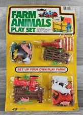 Farm Animals Model Mini Farm Figure Kids Toys Cows Model Playset Set 1984 picture