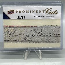 2009 UPPER DECK PROMINENT CUTS GEORGE BURNS 30/99 auto PSA DNA AUTOGRAPH NICE picture