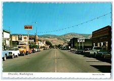 Oroville Washington WA Postcard Main Street Camaray Motel Napa Mears Agency Cars picture