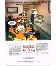 1987 Embassy Suites Hotels Garfield Otie Nermal Cartoon Vintage Print Ad  picture