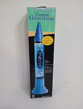 Vintage Blue Crayon Glitter Lamp In Great Shape, Blue Glitter Crayon Lamp  picture