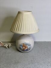Vintage Disney Winnie The Pooh  White Lamp With Pooh and Friends 12inch picture