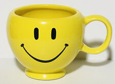 Teleflora Yellow Smiley Face Oversized Coffee Cup Mug Vase Planter picture