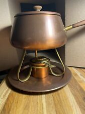 VTG Copper Fondue Set with Brass Stand and Tray - Tagus Portugal picture