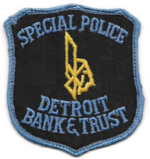 Detroit Bank and Trust MICHIGAN MI Special Police patch OLD picture