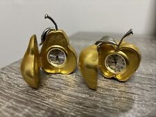 Vintage Timex Golden Apple and Pear Mini Both have new Batteries  picture