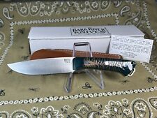 Mint BRK Bark River Knives Fox River Teal Pinecone Fixed Blade Knife W Sheath 👀 picture