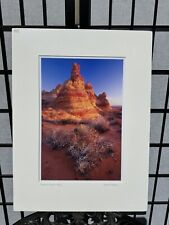 Gary Thompson Teepees at Sunrise Photograph 2/200 20” X 16” Matted Photo Signed picture