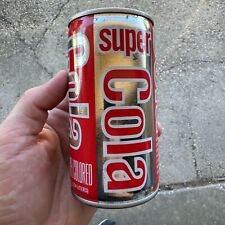 Vintage c.1970s SUPER COLA Steel Soda Can - Bottom Opened - Polar Beverage picture