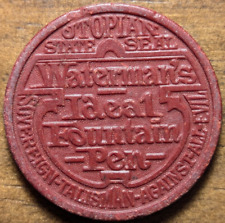 1880s New York City Waterman's Ideal Fountain Pen Red Bakelite Mail Order Token picture