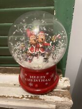 2011 Gemmy Disney Mickey Minnie Christmas Musical Waterless Snow Globe 10 Songs picture