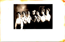 Antique Real Photo RPPC Postcard Seven Women ID'd Demmer picture