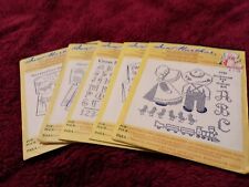 Vintage Aunt Martha's Iron On Transfers For Embroidery Fabric Painting Lot Of 5 picture