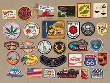 Vintage Lot of 30 Souvenir PATCHES Travel USA States NASA Biker Racing Zodiac ++ picture