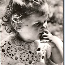 c1960s Cute German Baby Close Up Candid RPPC Linz Mylau Real Photo PC A138 picture