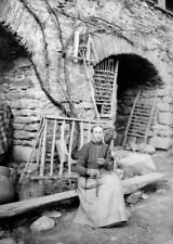 Farmer Spinning The Wool On Her Distaff France 1905 Old Photo picture
