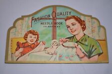 Vintage Fashion Quality Needle Book 115 Gold Eye Sewing Needles NOS picture