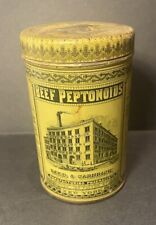 ANTIQUE REED & CARNRICK’S NY PHARMACISTS BEEF PEPTONOIDS FOOD MEDICINE LITHO TIN picture