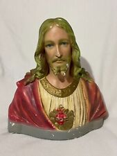 Vintage Jesus Christ Chalkware Bust picture