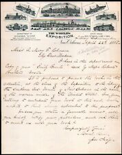 1885 New Orleans La - World's Exposition - Womans Work - Rare Letter Head Bill picture