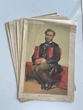 Vanity Fair Lithographs Lot of 6 1870 Men of the Day, Sovereigns, and Statesmen picture
