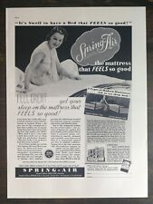 Vintage 1937 Spring-Air Modern Bed Mattress Full Page Original Ad 622 picture