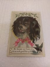 Antique My Name Is Fidelity Let Me Wish You A Merry Christmas Trade Card picture