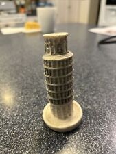 1974 Italy Leaning Tower of Pisa Statue Replica Resin Souvenir  Pisa 3 1/4” Tall picture