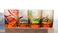 1Set Design By KAGAMI Japan Edo Kiriko Rock Glass Hand Cut Cased Whiskey glasses picture