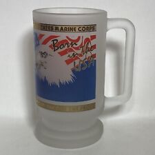 VTG Marine Corps USMC USA The Few The Proud The Brave Frosted Glass Beer Mug picture