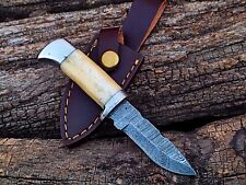 SHARD®™ CUSTOM HAND FORGED Damascus Steel EDC Mini Neck Survival Knife W/Sheath picture