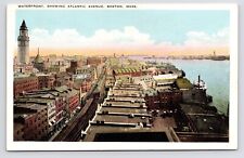 c1920s~Atlantic Avenue~Waterfront~Downtown~Boston Massachusetts MA~VTG Postcard picture