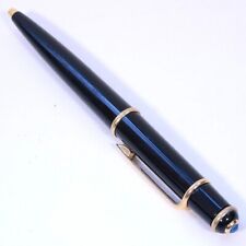 Authentic Cartier Ballpoint Pen Diabolo Black Gold Trim picture