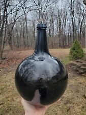Rare Large Early 19th Century American Globular Demijohn Utility Bottle Pontil picture
