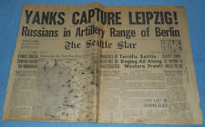 Seattle Star Newspaper April 19 1945 Yanks Capture Leipzig First Six Pages ONLY picture
