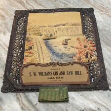 ANTIQUE RARE 1932 T.W. Willams Gin Saw Mill Gary Texas Calendar Niagara Falls picture