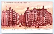 LONDON, England UK ~ c1910s ~ ST. ERMINS HOTEL  Street Scene Postcard picture