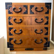 Vintage 40-Year-Old Japanese Personal Tansu Chest, Compact Classic Design picture