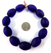 ( 11 ) Cobalt European Dutch Dogon Loose African Trade Beads  Bin Q READ picture