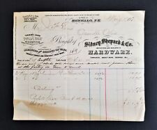 1871 antique SIDNEY SHEPARD HARDWARE Receipt buffalo ny SIAS orrville oh import picture