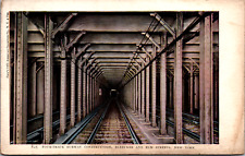 Vintage 1905 Subway Tunnel View Bleecker & Elm Street New York City NY Postcard picture