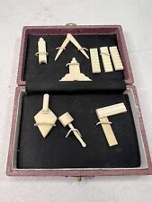 MASONIC: Set Of Miniature Working Tools In Case picture