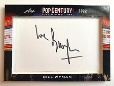 2022 Leaf Pop Century Metal #BW1 Bill Wyman Authentic Cut Autograph Card picture